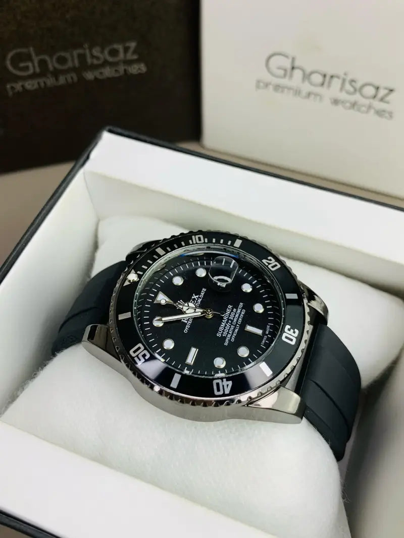 RLX black & silver watch
